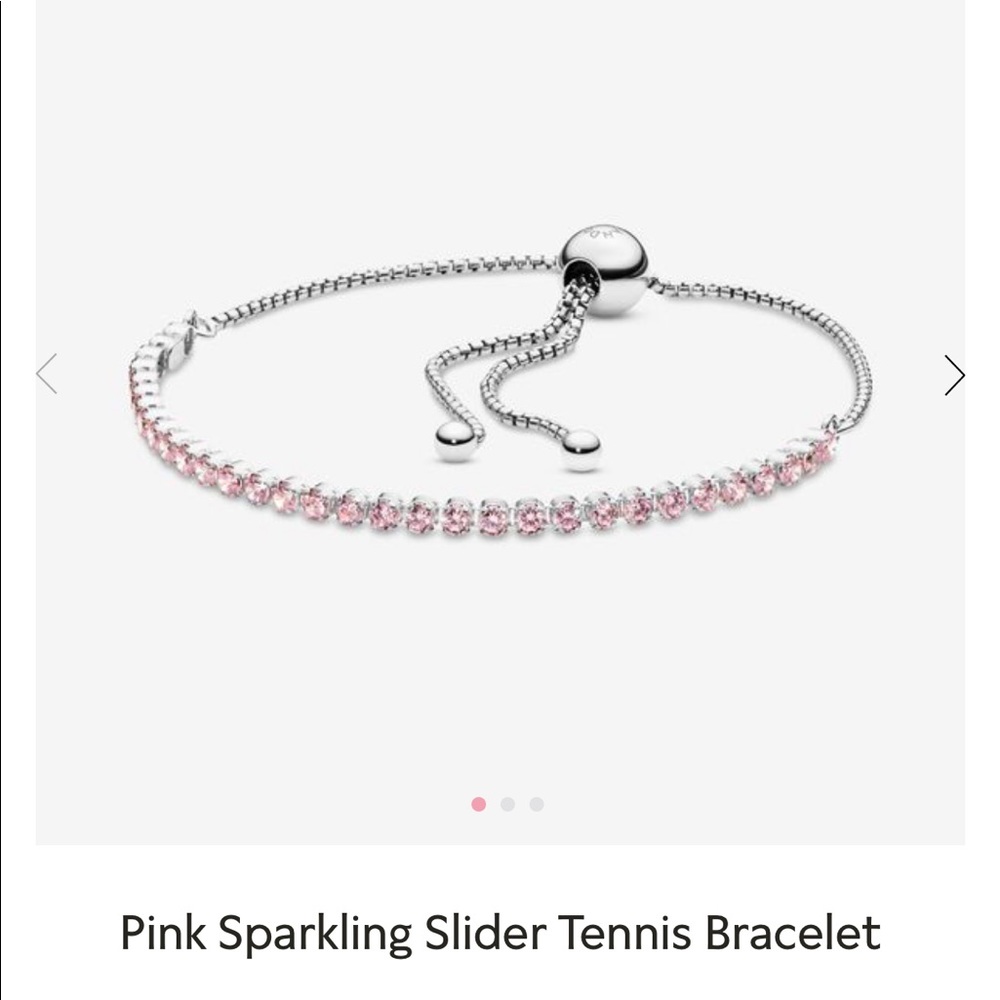 Pink Sparkling Slider Tennis Bracelet